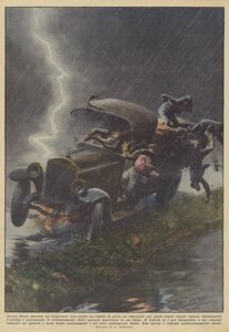 Sienan lähellä myrskyn aikana, osuiko salama kuorma-autoon, jossa he olivat täynnä?