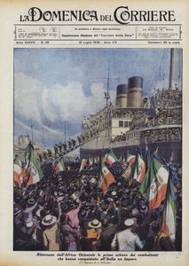 Ensimmäiset taistelijat, jotka ovat valloittaneet valtakunnan Italiassa, ovat palaamassa Itä-Afrikasta