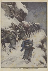 Myrskyn alla varustekolari matkalla etulinjoihin