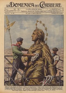 Rakennettiinko Milanon tuomiokirkon korkeimpaan torniin Madonninan ympärille rakennusteline?