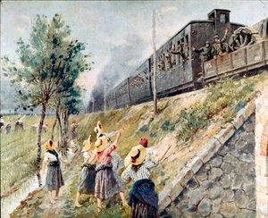 Achille Beltramen (1871-1945) Italian sotilasjunan kulku, Milanon nykyhistorian museo tekijältä Achille Beltrame