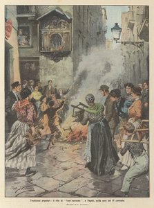 Suositut perinteet, Sant Antuonon riitti Napolissa, tämän 17. päivän iltana