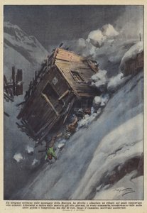 Yöinen hurrikaani Baijerin vuoristossa on repinyt ja murskannut turvapaikan missä? tekijältä Achille Beltrame