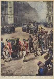 Alkuperäinen paraati Lord Mayor -juhlissa Lontoossa, liikenteen historian kulkue