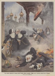 Historiallinen luostari palossa Podoliassa (Euroopan Venäjä), viisi katolista nunnaa menehtyi liekeissä