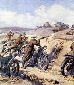 Toinen maailmansota - 1940 1941 - Pohjois-Afrikan kampanja - Italian hyökkäys Egyptiin tekijältä Achille Beltrame
