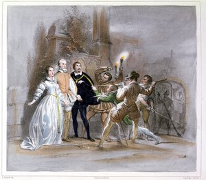 Kohtaus Giacomo Meyerbeerin (1791-1864) Huguenotsista (1836)