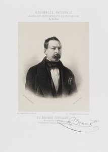 Kansalliskokous, kansanedustajien galleria - Toussaint Bravard (Puy-de-Dôme) tekijältä Achille Devéria