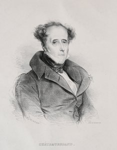 Francois René Auguste Victome de Chateaubriand tekijältä Achille Devéria