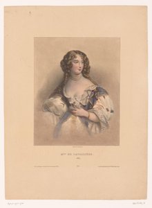 Louise de La Vallieren muotokuva Neiti de Lavallière, 1667 (otsikko esineessä) tekijältä Achille Devéria