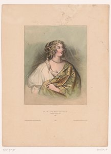 Madame de Montespanin muotokuva La M.ise de Montespan, Ludvig XIV:n rakastajatar, 1667 (otsikko esineessä) Famous Women (sarjan nimi) tekijältä Achille Devéria
