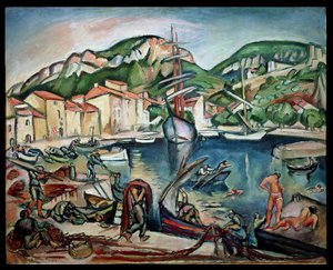Ciotatin satama (öljy kankaalle) tekijältä Achille Emile Othon Friesz