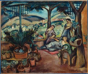 Naiset terassilla (öljy kankaalle) tekijältä Achille Emile Othon Friesz