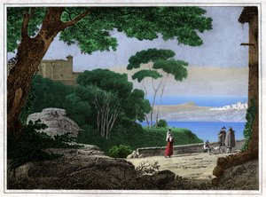 Albano-järvi. (kaiverrus, n. 1820)