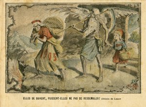Kuvitus: Achille Lemot (1846-1909) Le Pelerinissä, 03.01.04 - He seuraavat toisiaan, eivätkö he ole samat! Epäoikeudenmukaiset vainot - Lapsuus, uskonto, aika/vuodenajat, uusi vuosi - Marianne, aika (allegoria) - allegoria, oppositio/kumppani tekijältä Achille Lemot