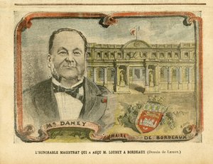 Kuva Achille Lemotista (1846-1909) Le Pelerinissä, 07.5.2005 - kunnianarvoisa tuomari, joka otti vastaan M. Loubetin Bordeaux