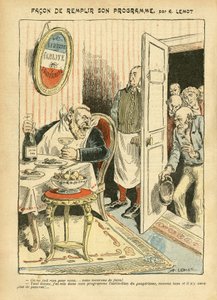 Kuva Achille Lemotista (1846-1909) Le Pelerinissä, 23.7.2005 - Ohjelmansa toteuttaminen - Sosiaalinen, Misere, Gastronominen kokki, Sosialismi - Jaures Jean, Depute, Homemans - Ruokametafori, Oppositio/Assosiaatio tekijältä Achille Lemot