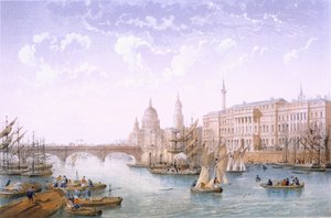 Custom House ja London Bridge, 1862.