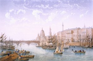 Custom House ja London Bridge, 1862