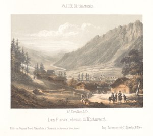 Näkymä Col de Balmen vuoristosolalle Col de Balme (otsikko esineessä) Chamonix-Mont-Blancin muisto (sarjan nimi) Museum du Mont-Blanc (sarjan nimi esineessä)
