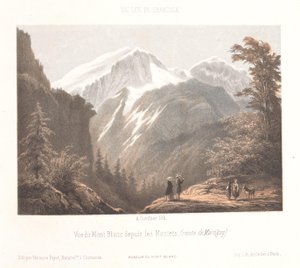 Näkymä Mer-de-Glacen jäätikölle La Mer de glace et le Montanvert (otsikko esineessä) Chamonix-Mont-Blancin muisto (sarjan nimi) Museum du Mont-Blanc (sarjan nimi esineessä)