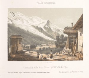 Zicht op de valley on Chamonix vanaf de pas Les Montées Sisäänkäynti Chamonix