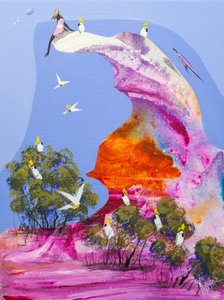 Värikäs kakadujen pesäpaikka