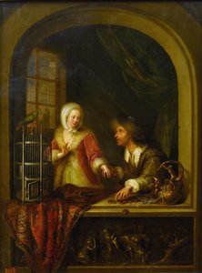 Viettelijä par Braun, Adam (1748-1827). Öljy kankaalle tekijältä Adam Braun