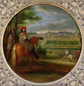 Näkymä Saint-Germainin uudelle palatsille rivitalopuolelta, 1669 tekijältä Adam Frans van der Meulen