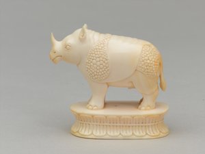 Valkoinen piispa, shakkinappula, Intia, 1820 noin tekijältä Adam Frans van der Meulen