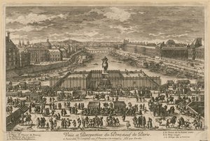 Näkymä Pont Neufille Pariisissa, 1600-luvun toisella puoliskolla.