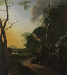 Italianate maisema ja rapukalastajat tekijältä Adam Pynacker