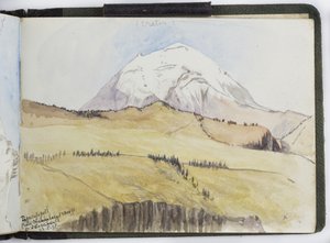 Luonnoskirja vesiväreistä, piirustuksia ja muistiinpanoja, Meksiko, 1896-1898 (akvarelli) tekijältä Adela Breton