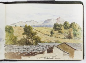 Luonnoskirja vesiväreistä, piirustuksia ja muistiinpanoja, Meksiko, 1896-1898 (akvarelli) tekijältä Adela Breton