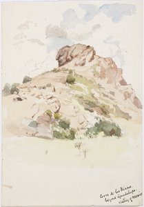 Näkymä - Cerro de los Riscos, Guadalupen ulkopuolella, Meksiko (akvarelli) tekijältä Adela Breton