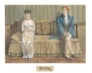 Courting, 1868 (wc ja vartaloväri lyijykynällä kynällä)