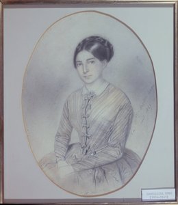 Postuumi muotokuva Leopoldine Hugosta (1824-43) 1847 (piirustus) tekijältä Adele Julie Hugo