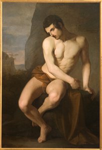 Mies alaston (Prometheus) (öljy kankaalle)