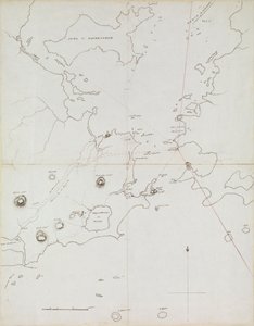 Rio de Janeiron sataman kartta, Brasilia, noin 1849 (tussi, tussi).