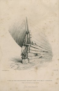 Näkymä H.M.S.:n murtuneesta perätolpasta Terror: otettu Lough Swillyn rannalla tekijältä Admiral William Henry Smyth