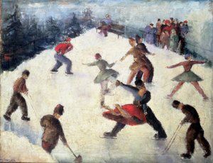 Talviluistelukohtaus n.1920