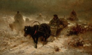 Paluu kotiin, 1800-luku tekijältä Adolf Schreyer