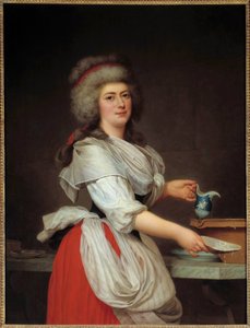 Muotokuva rouva Aughiesta, Ranskan kuningatar Marie Antoinetten piikasta Adolf Ulrich Wertmuller (1751 - 1811) maalaus 1700-luvun Tukholman kansallismuseo