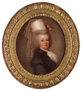 Muotokuva Ranskan kuningatar Marie Antoinettesta 1755-1793, 1789 tekijältä Adolf Ulrich Wertmuller