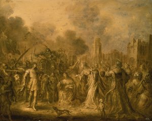 Huonekalut ja erilaiset esineet 1100- ja 1300-luvuilta tekijältä Adolf van der Venne