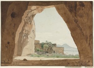 Vesuvius ja Napolinlahti luolasta käsin tekijältä Adolf von Heydeck