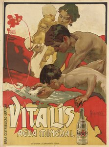 Kivennäisveden "Vitalis" mainosjuliste, 1895