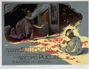 Puccinin "Madame Butterfly". tekijältä Adolfo Hohenstein