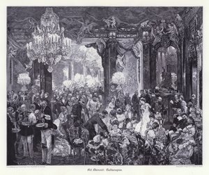 Ball Supper (kaiverrus) tekijältä Adolph Friedrich Erdmann von (after) Menzel