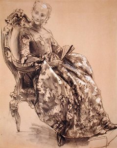 Tutkimus Preussin prinsessa Amaliesta (liitu paperille) tekijältä Adolph Menzel